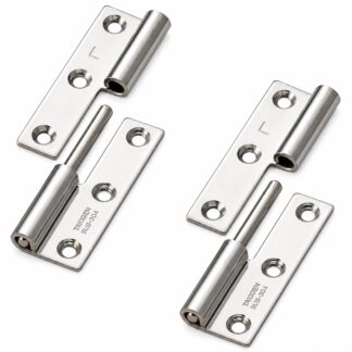 2 piezas de bisagra para póster de alta calidad, B-1004-3-L, altura: 50 mm, de TAKIGEN, capacidad de carga: 7 kg (16 lbs), versión: izquierda. Imagen del producto