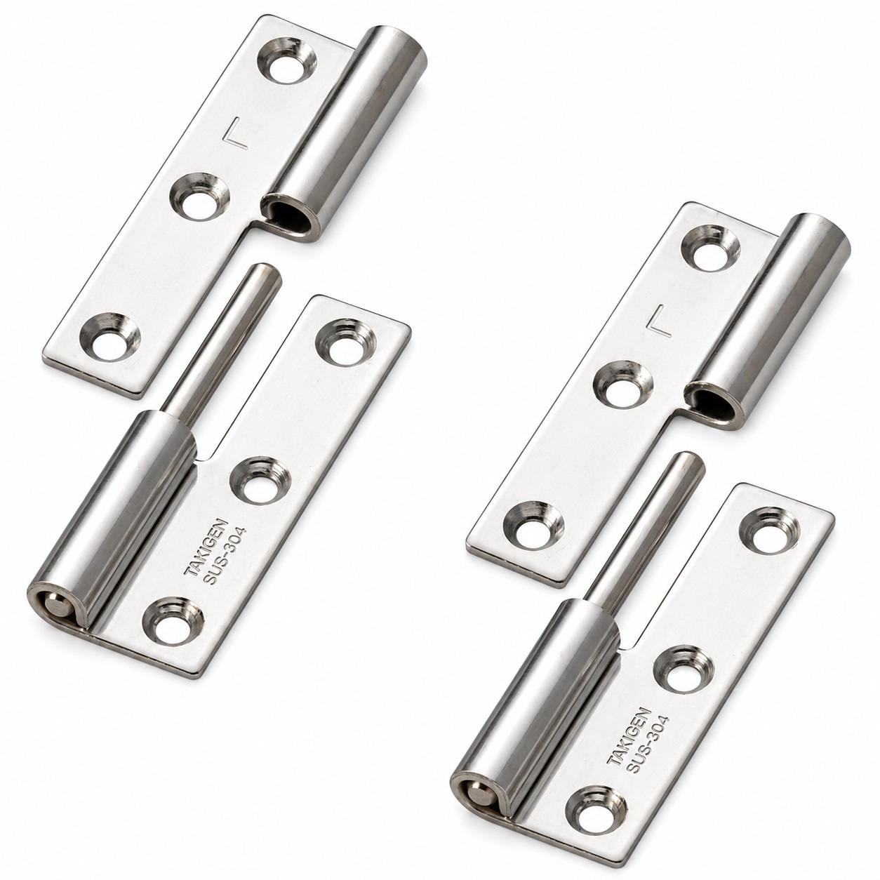 2 piezas de bisagra para póster de alta calidad, B-1004-3-L, altura: 50 mm, de TAKIGEN, capacidad de carga: 7 kg (16 lbs), versión: izquierda. Imagen del producto