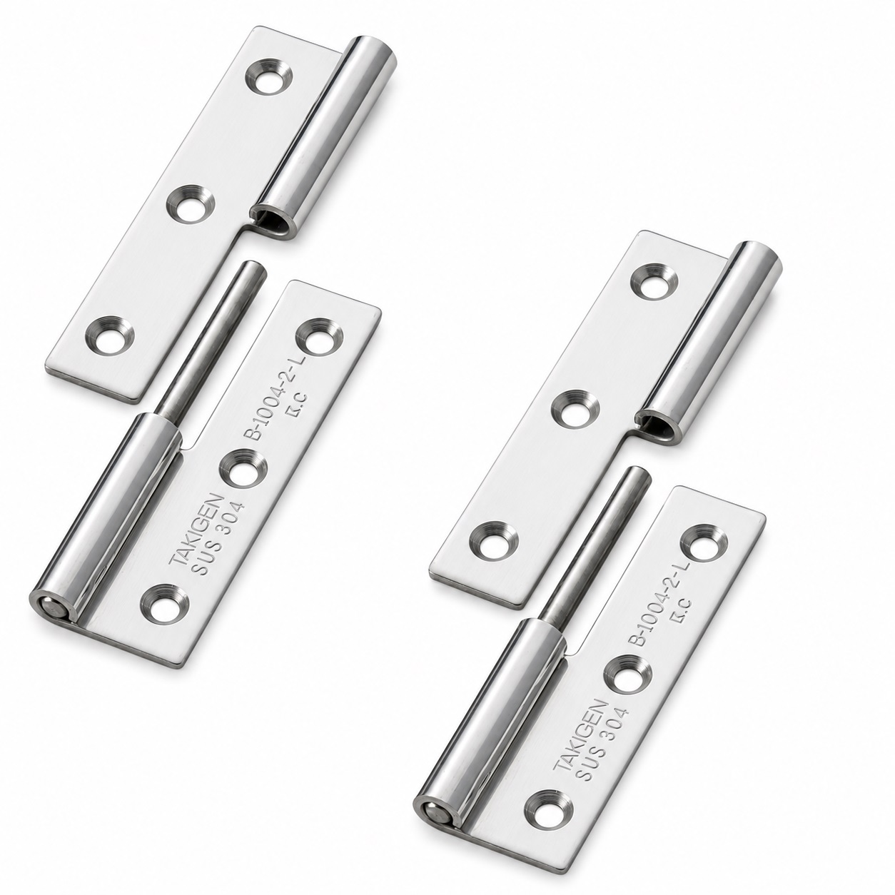 2 piezas de bisagra para póster de alta calidad, B-1004-2-L, altura: 64 mm, de TAKIGEN, capacidad de carga: 10 kg (23 lbs), versión: izquierda. Imagen del producto