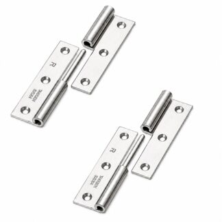 2 piezas de bisagra de alta calidad para pantalla, B-1004-1-R, altura: 75 mm, de TAKIGEN, capacidad de carga: 15 kg (34 lbs), versión: derecha. Imagen del producto