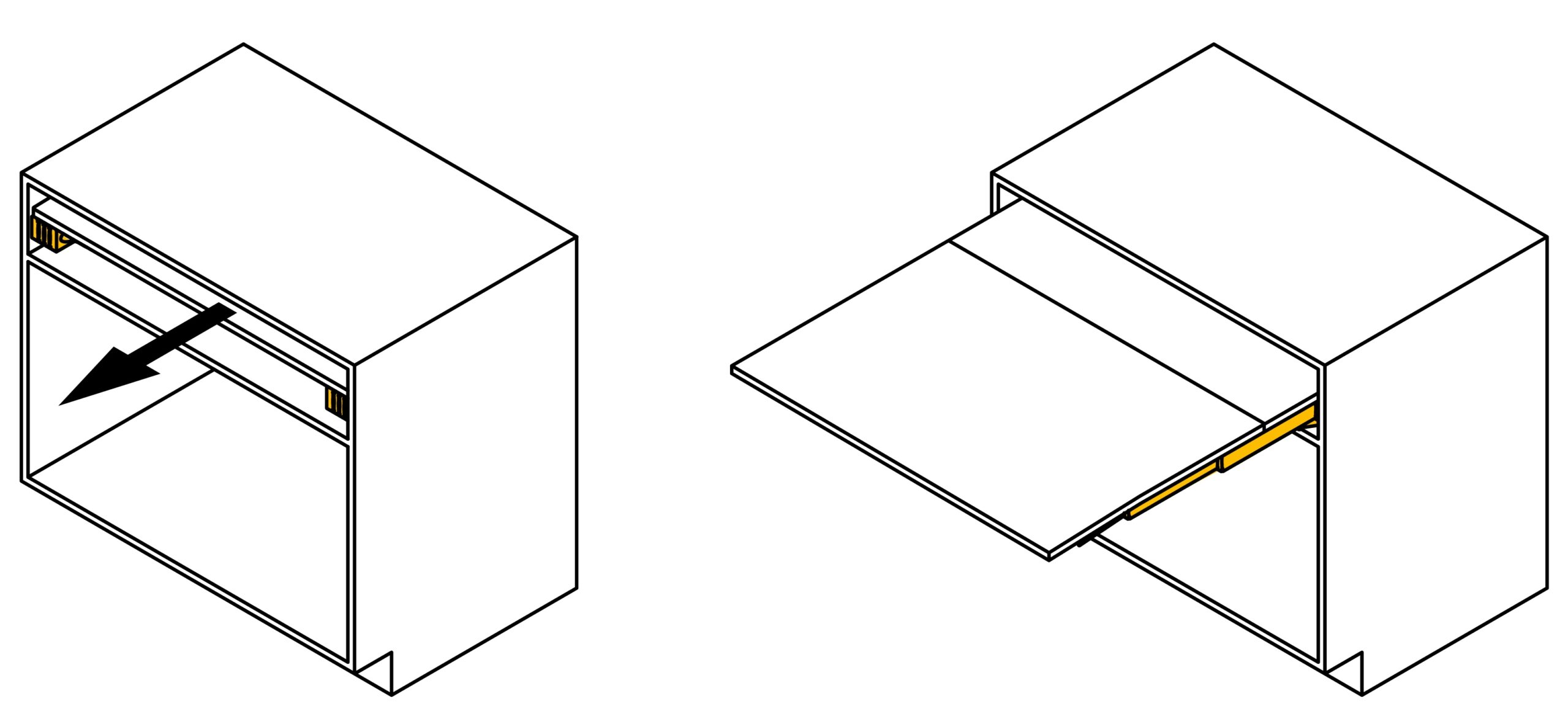 Ajuste de mesa desplegable de alta calidad, capacidad de carga: 60 kg (132 lbs), 750 mm (29-17/32"), 2046369. Mesa extensible robusta para armarios de cocina, armarios de base, mobiliario de cocina, mesas extensibles, mesas plegables y mucho más, por EMUCA - Imagen 3
