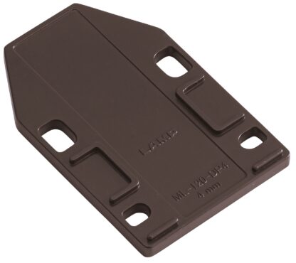 Placa espaciadora de 4 piezas, de poliacetal, superficie: marrón, 70 mm (2-3/4"), ML-120-DP4-BR. Placa de compensación para mosquetones magnéticos ML-120BR, ML-120W y ML-120BL de Sugatsune, de Sugatsune / LAMP® (Japón) - Imagen 5