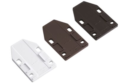 Placa espaciadora de 4 piezas, de poliacetal, superficie: marrón, 70 mm (2-3/4"), ML-120-DP4-BR. Placa de compensación para mosquetones magnéticos ML-120BR, ML-120W y ML-120BL de Sugatsune, de Sugatsune / LAMP® (Japón) - Imagen 4