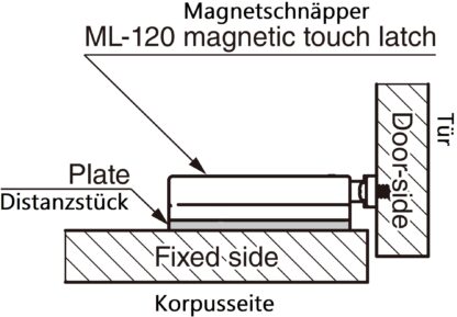 Placa espaciadora de 4 piezas, de poliacetal, superficie: marrón, 70 mm (2-3/4"), ML-120-DP4-BR. Placa de compensación para mosquetones magnéticos ML-120BR, ML-120W y ML-120BL de Sugatsune, de Sugatsune / LAMP® (Japón) - Imagen 3
