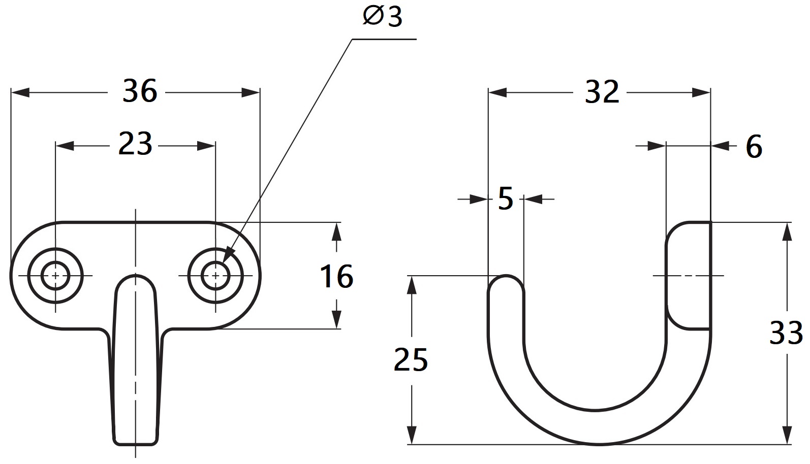 Gancho de acero inoxidable de alta calidad, fabricado en acero inoxidable macizo, capacidad de carga: 20 kg, 33 mm (1-19/64"), EP-40. Gancho de pared de acero inoxidable para percheros, baño, exterior, piscina y mucho más, por Sugatsune / LAMP® (Japón) - Imagen 2