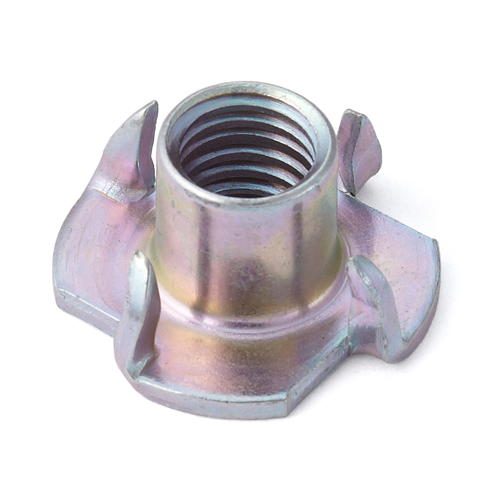 Tuerca de accionamiento de 4 piezas con rosca M10, fabricada en acero robusto, superficie: galvanizada, amarilla, 25,5 mm (1,1"), SC-124-10. Ranura drive-in, para tornillo, base de sofá, rueda para muebles, construcción de casas prefabricadas y mucho más, de Sugatsune / LAMP® (Japón) - Imagen 2