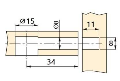 20 pernos de expansión, de acero y plástico, superficie: galvanizado, 31,6 mm (1-1/4"), 5912905. Anclaje de conexión extensible para conectores excéntricos, estantes, piezas de armarios y mucho más, de EMUCA - Imagen 3