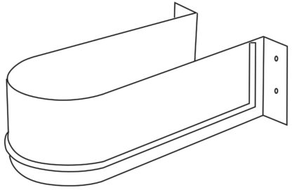 Sifón curvo recortado, de plástico, superficie: gris antracita, 3044423. protección de sifón para mueble de lavabo, mueble de cocina, mueble de baño, sifón, desagüe y mucho más, by EMUCA - Imagen 4