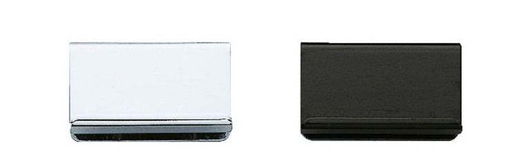 Contraplaca para vidrio de 5 mm (13/64") de espesor con función de asa, superficie: negra, 40 mm (1-37/64"), K-150B. Contraparte para puerta de vitrina, papamoscas magnético y mucho más, de Sugatsune / LAMP® (Japón) - Imagen 3