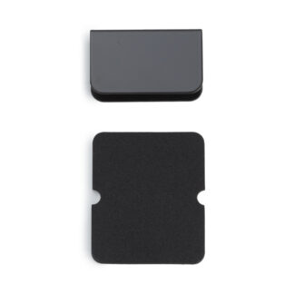 Contraplaca para vidrio de 5 mm (13/64") de espesor K-110B, 35 mm (1-3/8") de Sugatsune, negro. Imagen del producto