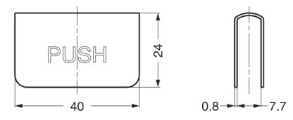 Contraplaca para vidrio de 5 mm de espesor (13/64"), de acero, superficie: negra, 40 mm (1-37/64"), K-130B. Contraparte para puerta de vitrina, papamoscas magnético y mucho más, de Sugatsune / LAMP® (Japón) - Imagen 2