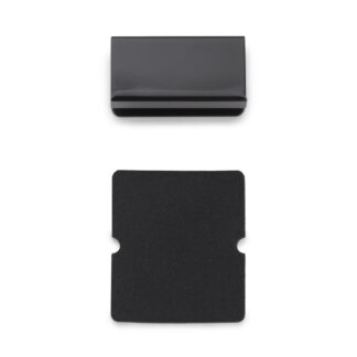 Contraplaca para vidrio de 6 mm (15/64") de espesor con función de tirador K-150B y K-130-P6, 40 mm (1-37/64") de Sugatsune, negro. Imagen del producto