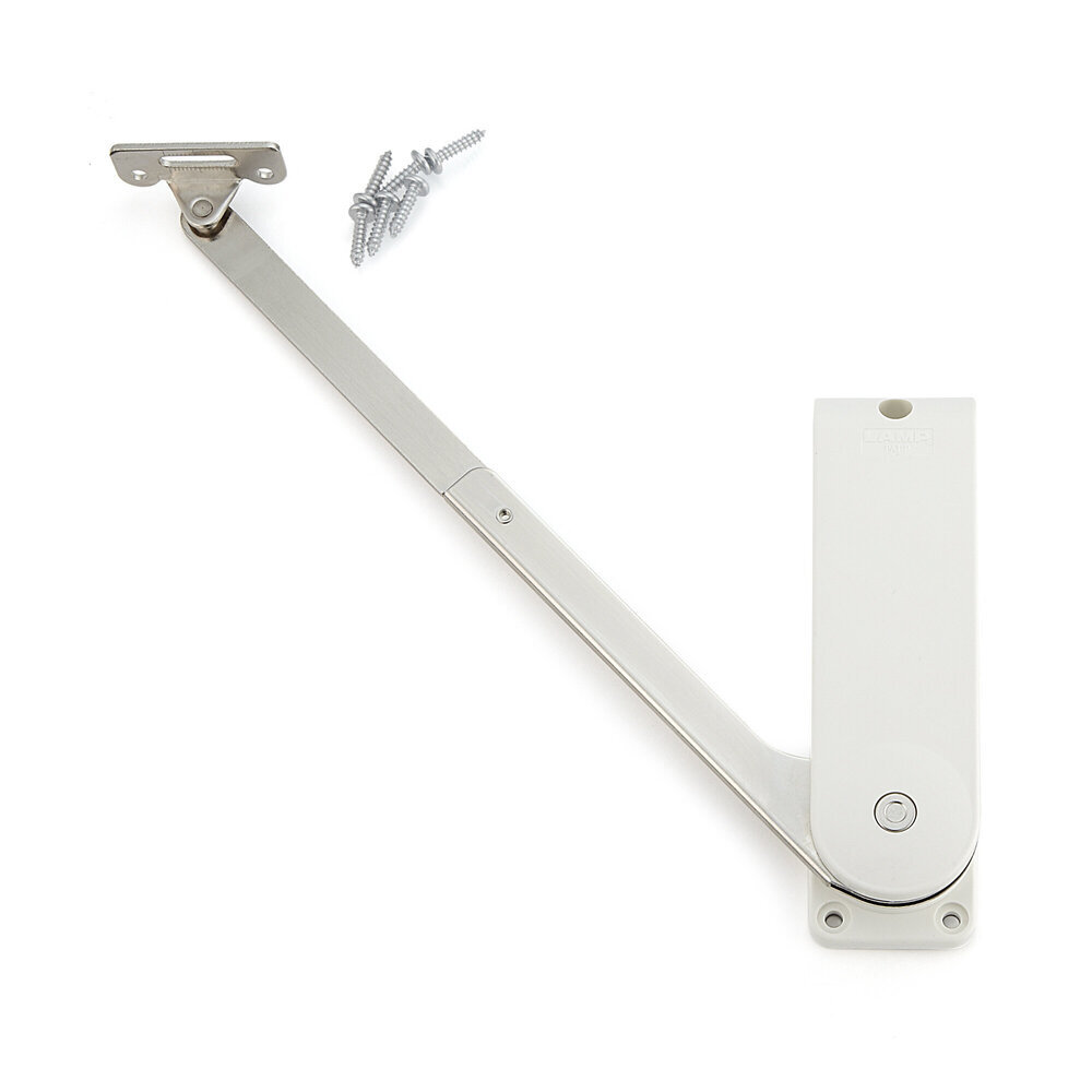 soporte de solapas de alta calidad, HDS-30HL-WT, por Sugatsune, blanco, versión: izquierda. Imagen del producto