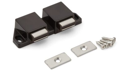 Trampilla magnética compacta, incl. contraplaca, superficie: marrón, 25 mm (63/64"), versión: con 2 émbolos, ML-30WBR. Abridor de puerta doble para puertas de muebles, puertas de armarios y mucho más, de Sugatsune / LAMP® (Japón) - Imagen 3
