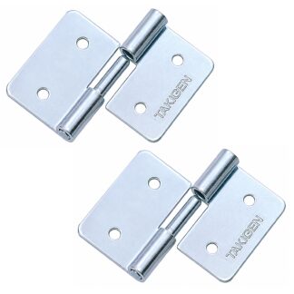 Bisagra compacta de 2 piezas, de acero, capacidad de carga: 2 kg (5 lbs), 35 mm (1-3/8"), versión: derecha, B-56-R. Bisagra robusta de empuje para puertas pequeñas, escotillas de mantenimiento, carcasas electrónicas y mucho más, por TAKIGEN (Japón)