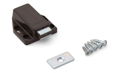 2 piezas de cierres magnéticos de alta calidad, incl. contraplaca, superficie: marrón, 38 mm (1-1/2"), ML-80BR. Abridor de puertas push-to-open para puertas de muebles, puertas de armarios y mucho más, de Sugatsune / LAMP® (Japón) - Imagen 5