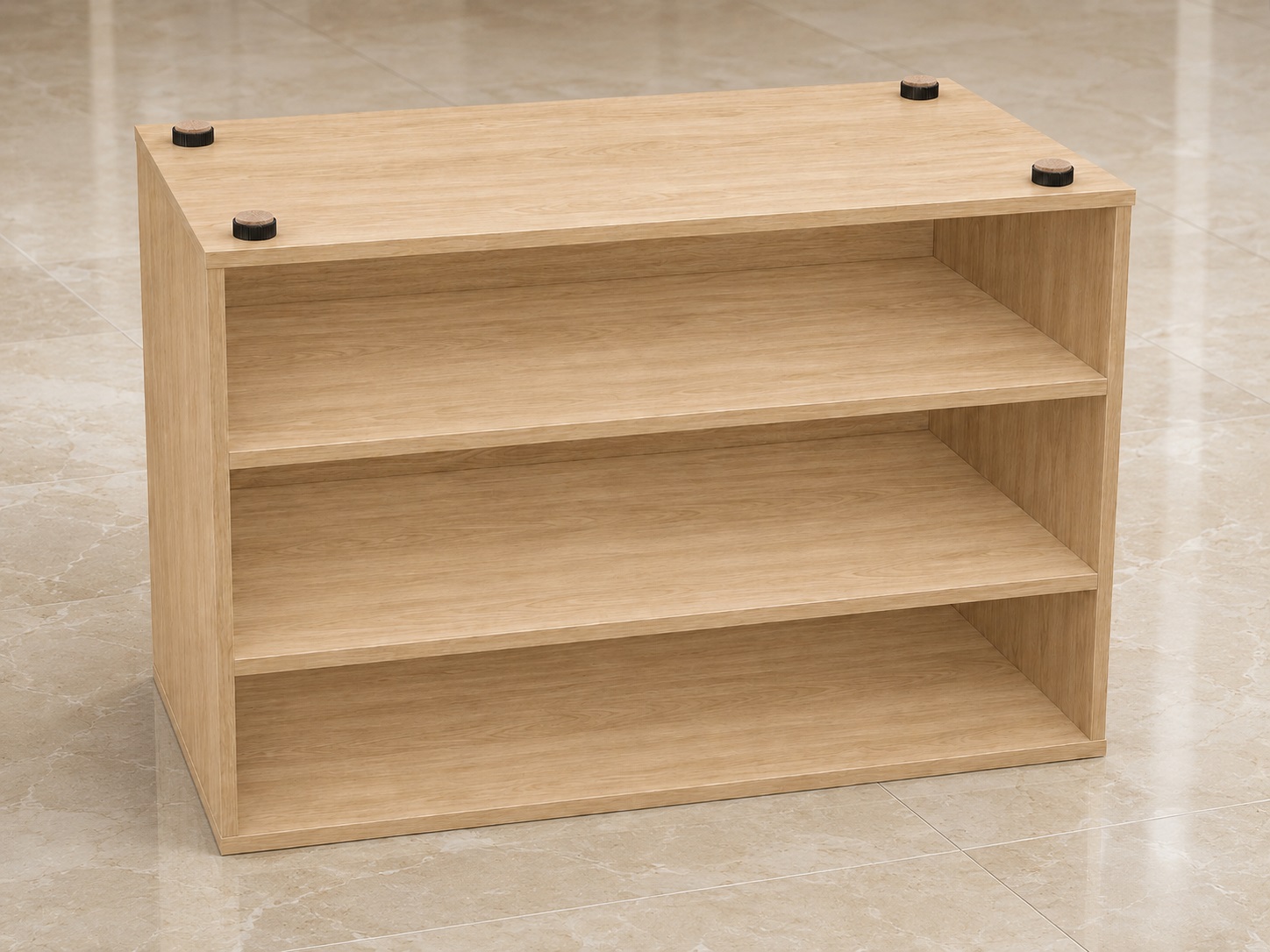 4 piezas de ajuste robusto para muebles, capacidad de carga: 600 kg (1323 lbs), superficie: negra, ⌀25 mm (63/64"), versión: con almohadilla de fieltro, B573-25-BK. Base ajustable para muebles, mesas, armarios, patas de mesa y mucho más, por Kojima (Japón) - Imagen 5