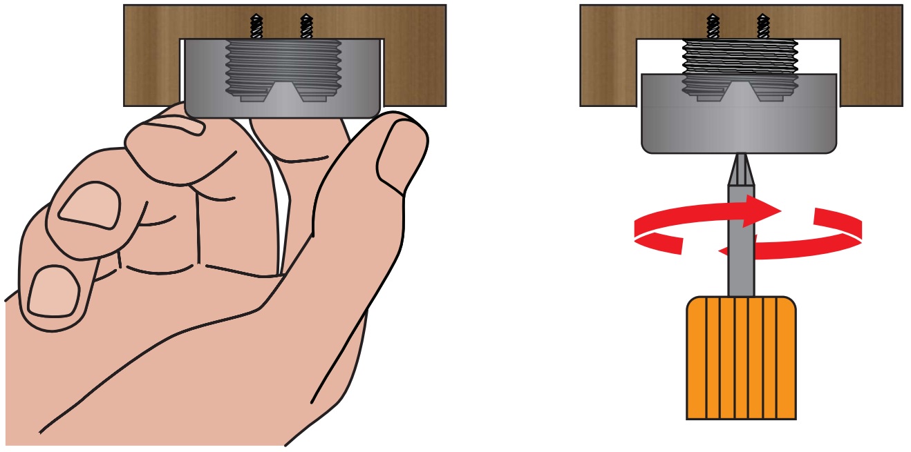 4 piezas de ajustador robusto para muebles, capacidad de carga: 600 kg (1323 lbs), superficie: negra, ⌀25 mm (63/64"), versión: con vaso Phillips para destornillador, B572-25-BK. Pie ajustable para muebles y mucho más, por Kojima (Japón) - Imagen 7