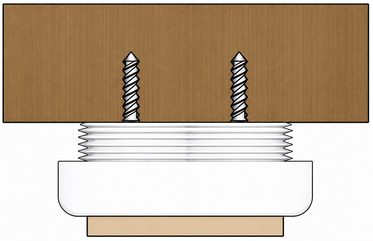 4 piezas de ajustador robusto para muebles, capacidad de carga: 600 kg (1323 lbs), superficie: blanca, ⌀25 mm (63/64"), versión: con almohadilla de fieltro, B573-25-WH. Base ajustable para muebles, mesas, armarios, patas de mesa y mucho más, por Kojima (Japón) - Imagen 6