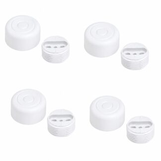 4 piezas de ajustador robusto para muebles, capacidad de carga: 600 kg (1323 lbs), superficie: blanca, ⌀25 mm (63/64"), versión: estándar, B571-25-WH. Pie ajustable para patas de mesa, patas para muebles, patas para armarios y mucho más, por Kojima (Japón)