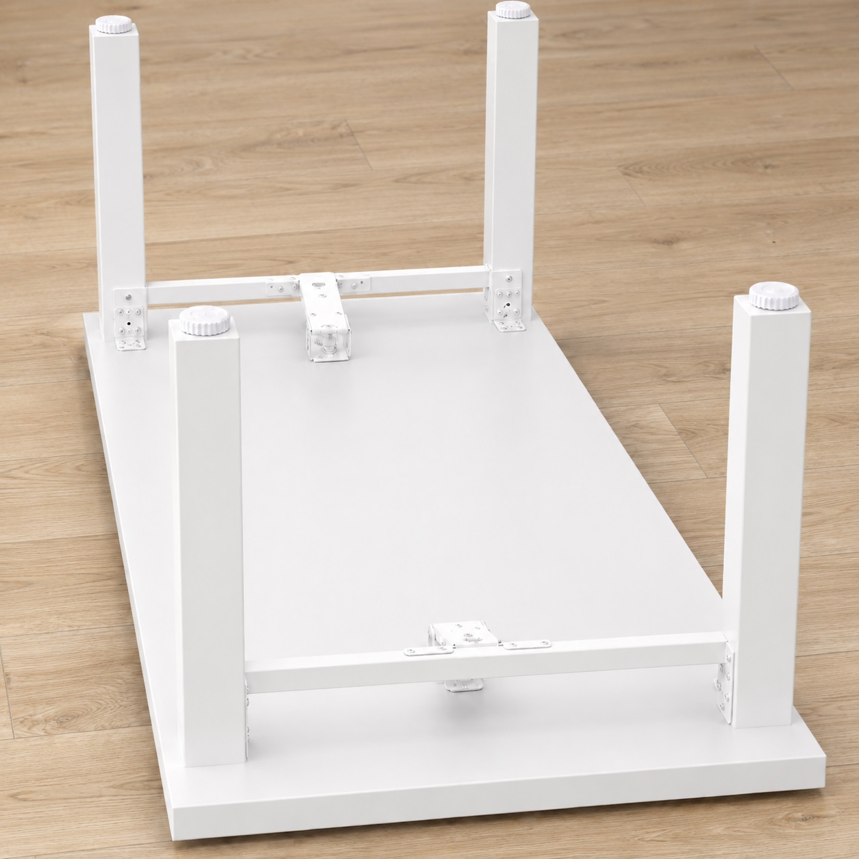 4 piezas de ajustador robusto para muebles, capacidad de carga: 800 kg (1764 lbs), superficie: blanca, ⌀40 mm (1-37/64"), versión: estándar, B571-40-WH. Pie ajustable para patas de mesa, patas para muebles, patas para armarios y mucho más, por Kojima (Japón) - Imagen 6
