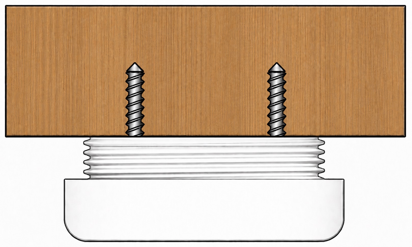 4 piezas de ajustador robusto para muebles, capacidad de carga: 800 kg (1764 lbs), superficie: blanca, ⌀40 mm (1-37/64"), versión: estándar, B571-40-WH. Pie ajustable para patas de mesa, patas para muebles, patas para armarios y mucho más, por Kojima (Japón) - Imagen 3