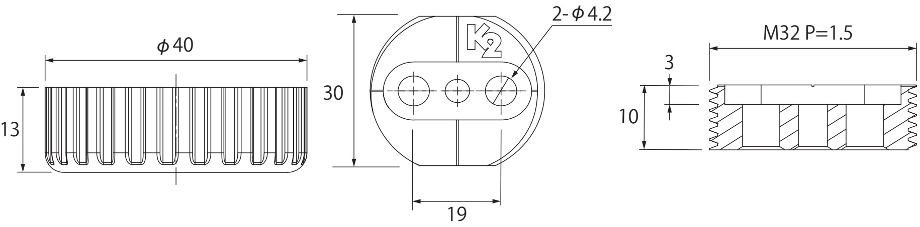 4 piezas de ajustador robusto para muebles, capacidad de carga: 800 kg (1764 lbs), superficie: blanca, ⌀40 mm (1-37/64"), versión: estándar, B571-40-WH. Pie ajustable para patas de mesa, patas para muebles, patas para armarios y mucho más, por Kojima (Japón) - Imagen 2
