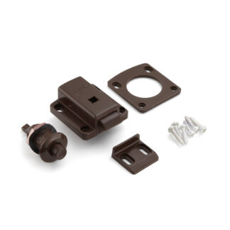 Cierre de pulsador para puertas de muebles gruesas de 22 a 25 mm SL-B251-BR de Sugatsune, marrón. Imagen del producto 