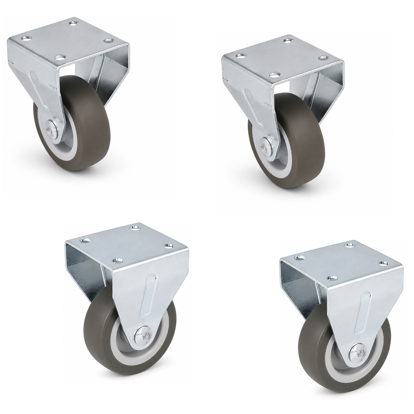 Fundidor robusto de 4 piezas, capacidad de carga: 120 kg (265 lbs), ⌀50 mm (1-31/32"), 08.12.150-1.