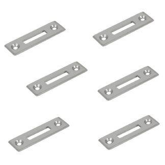 6 piezas robusta placa de cierre atornillada, fabricada en acero, superficie: niquelada, 50 mm (1-31/32"), 14.01.510-1.