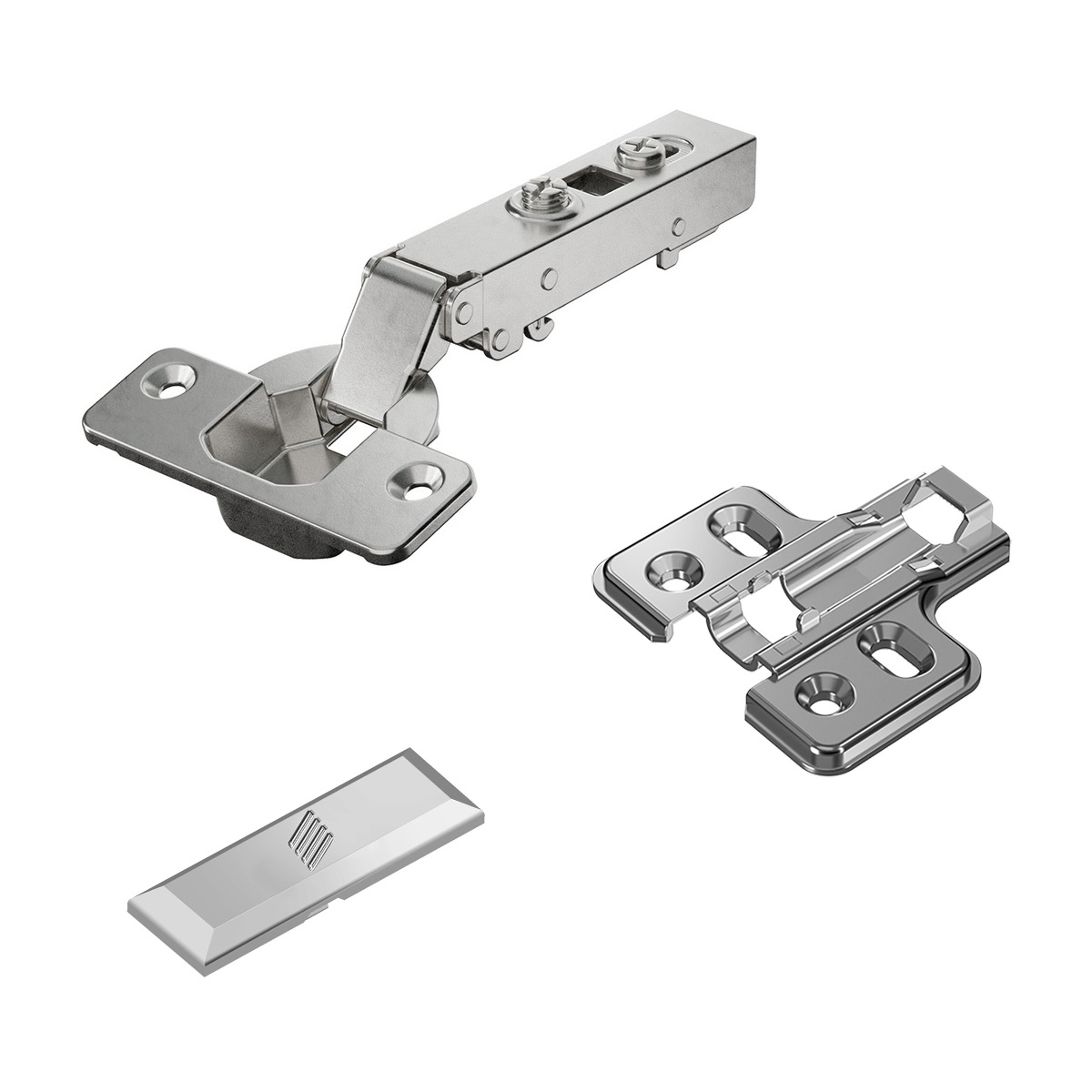 Bisagra de acero inoxidable, soporte: totalmente soportada (presente), fabricada en acero inoxidable, diseño: placa de montaje con una distancia de 2 mm, 9289590. bisagra de acero inoxidable resistente a la corrosión para muebles de exterior y mucho más, por Hettich