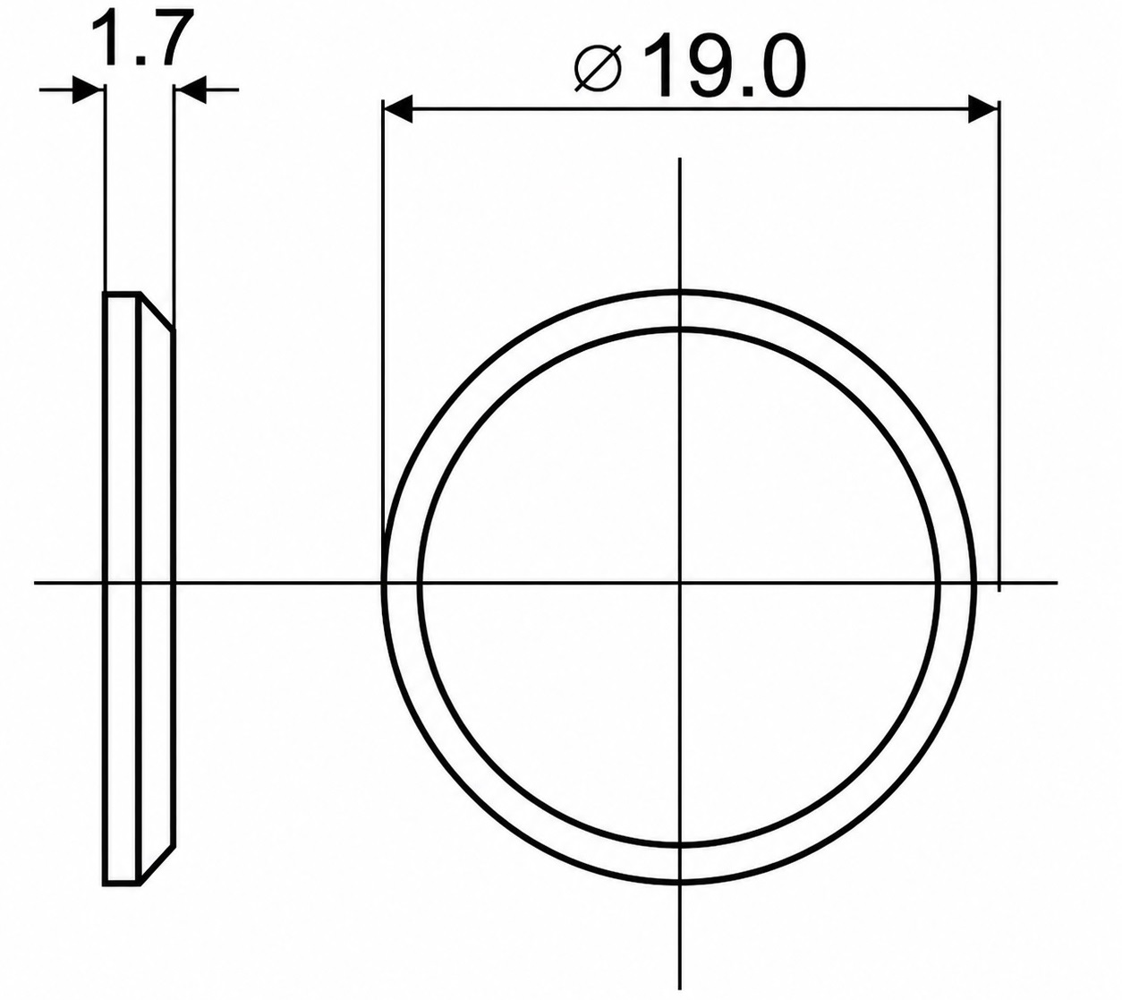 Placa contraadherente de 10 piezas, superficie: niquelada, ⌀19 mm (3/4"), versión: redonda, 22.01.118. Contraparte de alta calidad para pestillos magnéticos y mucho más, por SISO Dinamarca - Imagen 2