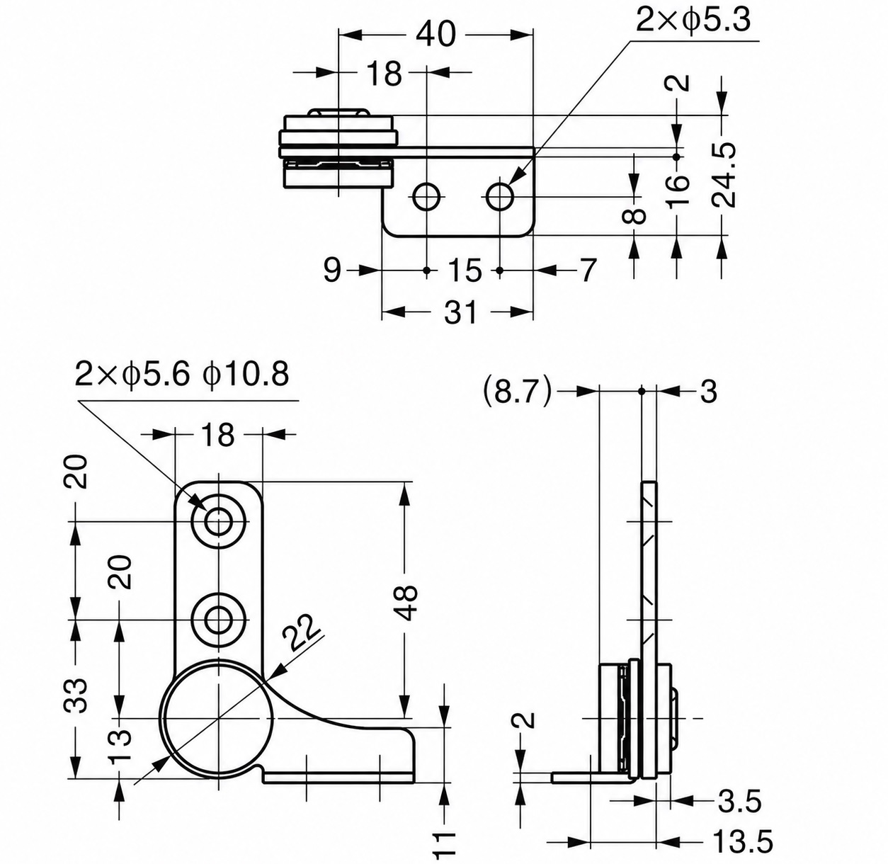 Conjunto de 2 bisagras de fricción (izquierda + derecha), par motor: 9 N·m, HG-TB45. 2 bisagras de fricción de alta calidad para tapas de dispositivos, solapas de muebles, carcasas de monitores y mucho más, por Sugatsune / LAMP® (Japón) - Imagen 4