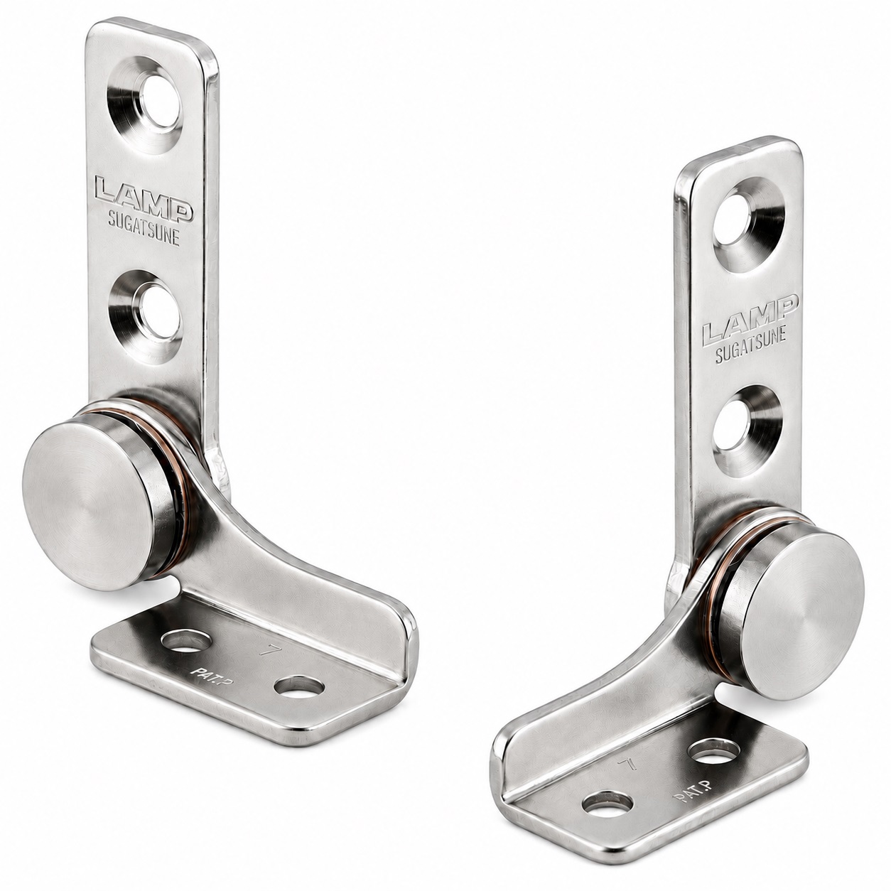 Conjunto de 2 bisagras de fricción (izquierda + derecha), par motor: 1,4 N·m, HG-TB7. 2 bisagras de fricción de alta calidad para tapas de dispositivos, solapas de muebles, carcasas de monitores y mucho más, por Sugatsune / LAMP® (Japón)