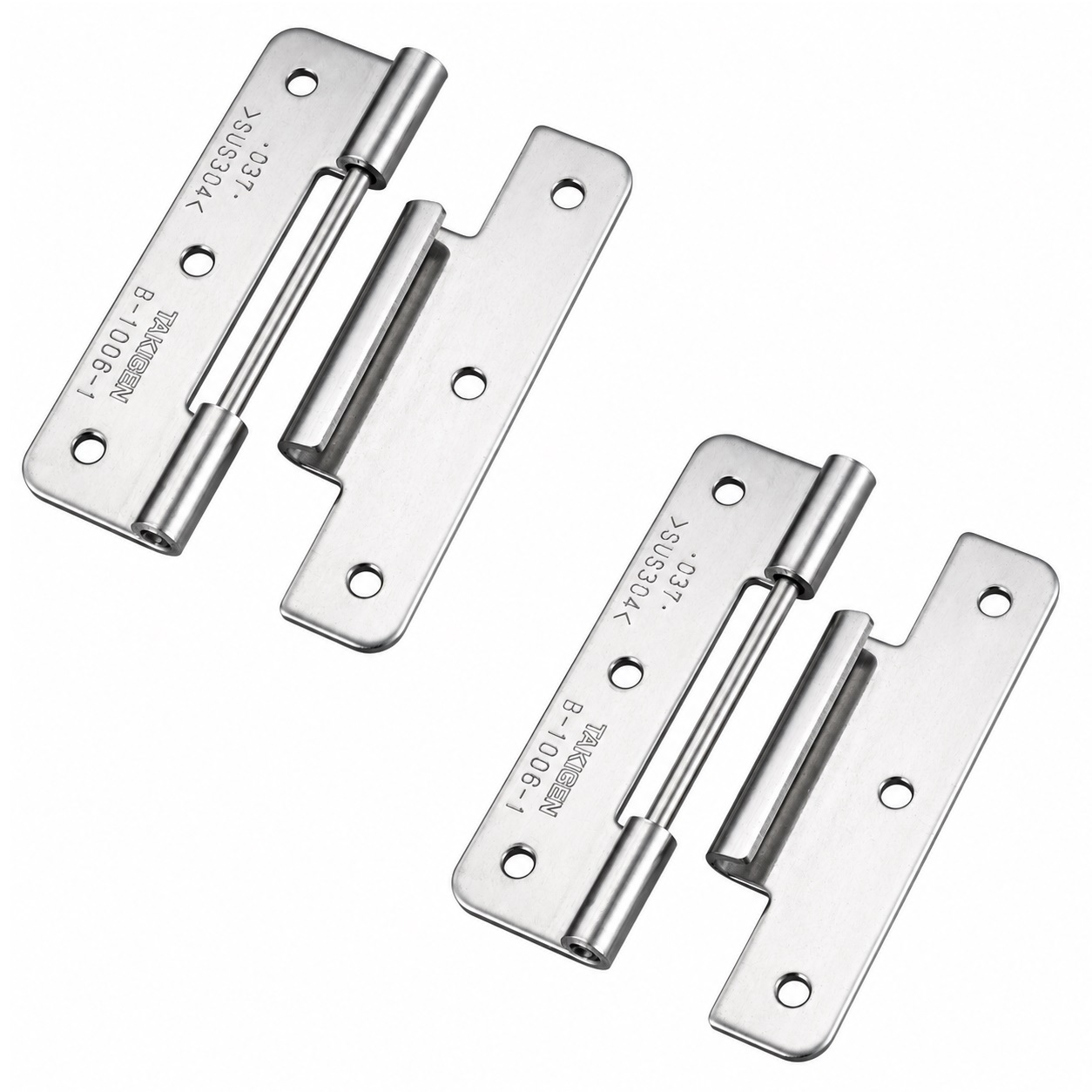 2 piezas de bisagra enchufable de alta calidad, B-1006-1, altura: 64 mm, de TAKIGEN, capacidad de carga: 8 kg (18 lbs). Imagen del producto