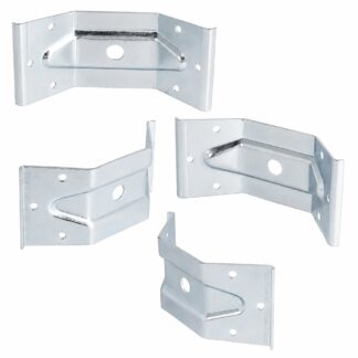 4 piezas Robust Angle Fitting, 126 mm (4-61/64"), Versión: 1 orificio para montaje central, 11.07.040-1.