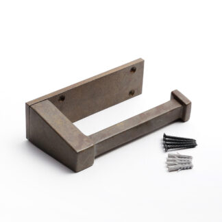 Soporte para papel higiénico de latón de alta calidad, color de superficie: bronce marrón, fundición envejecida en serie, PXB-AC07-111-BR, de Sugatsune / LAMP (Japón)