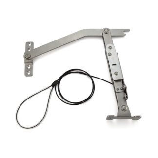 Tope de puerta, con polipasto de cable de acero YA-2020WR, longitud: 395 mm, de Sugatsune / LAMP (Japón)