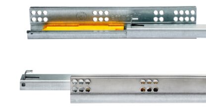 Guías bajo el suelo, capacidad de carga: 25 kg (56 lbs), 350 mm (13-25/32"), Diseño: Extensión parcial con push-to-open, 3123205. Extraíbles bajo el suelo de alta calidad para cajones de madera, estantes de madera y mucho más, de EMUCA - Imagen 5