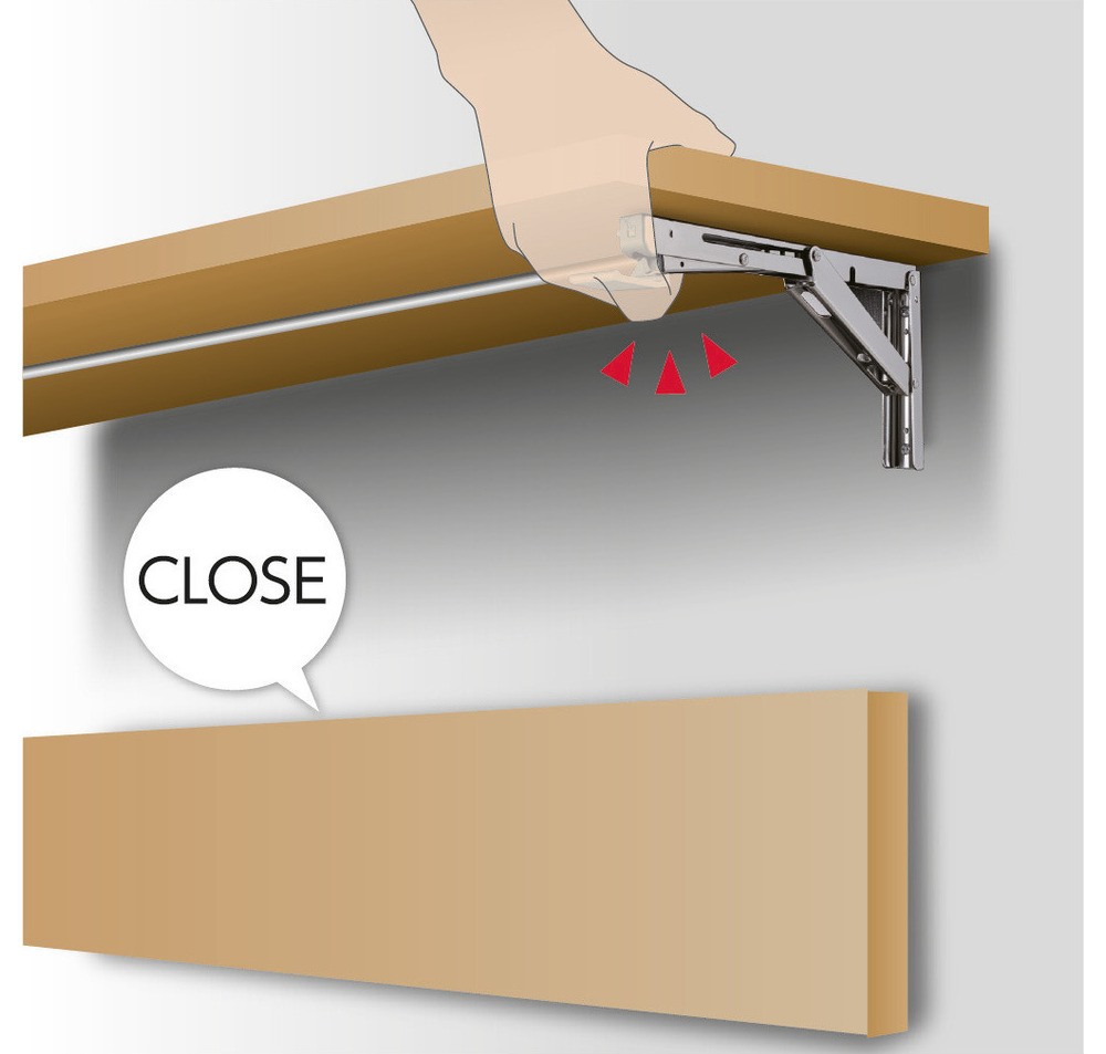 Práctica biela, versión: para tres soportes plegables, EB-907561 y EB-907572. Palanca de conexión con una sola mano para la consola plegable Robust Soft by ROCA y EB-DA, de Sugatsune / LAMP® (Japón) - Imagen 5