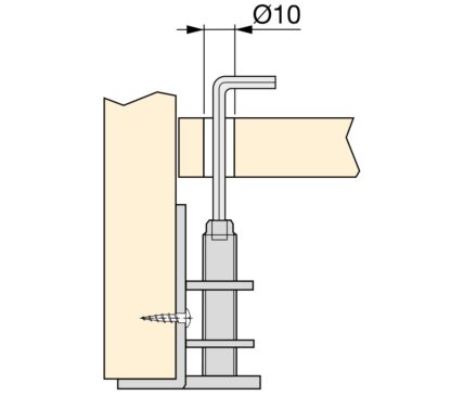 2 piezas robusto pie ajustable con soporte de montaje, fabricado en acero, capacidad de carga: 120 kg (265 libras), 3016805. Regulador de altura estable para armarios, muebles de cocina, muebles industriales y mucho más, de EMUCA - Imagen 3