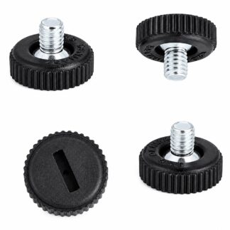 4 piezas robusto pie ajustable con ranura para destornillador, fabricado en metal y plástico, superficie: negra, 15 mm (19/32"), 10.17.047. Ajustador de altura estable para armarios, máquinas y mucho más, por SISO Dinamarca