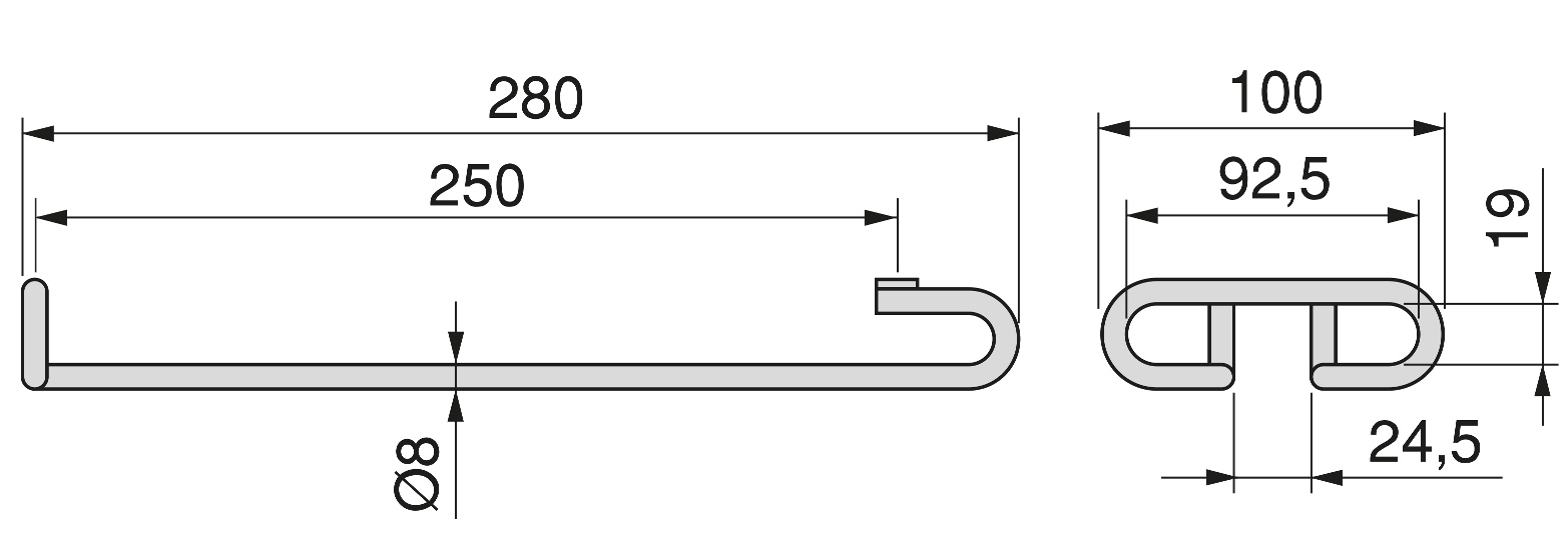 Soporte para copas de vino de alta calidad, de acero, superficie: cromado, 280 mm (11-1/32"), 8930011. Práctico colgador de vasos para copas de vino, copas de champán, copas de cóctel, copas de coñac, copas y mucho más, de EMUCA - Imagen 3