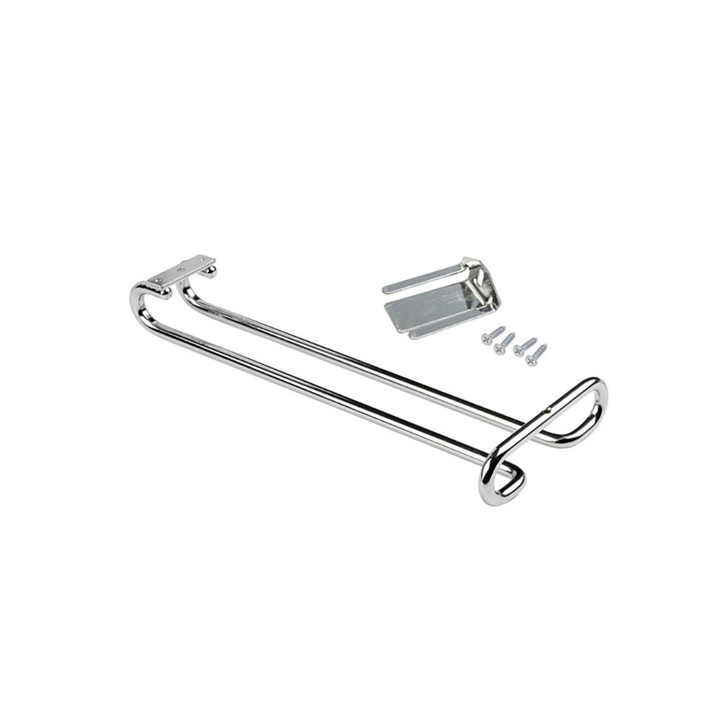 Soporte para copas de vino de alta calidad, de acero, superficie: cromado, 280 mm (11-1/32"), 8930011. Práctico colgador de vasos para copas de vino, copas de champán, copas de cóctel, copas de coñac, copas y mucho más, de EMUCA