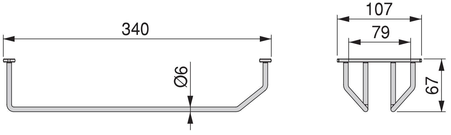 Soporte para copas de vino de alta calidad, de acero, superficie: cromado, 340 mm (13-25/64"), 8938011. Práctico colgador de vasos para copas de vino, copas de champán, copas de cóctel, copas de coñac, copas y mucho más, by EMUCA - Imagen 3